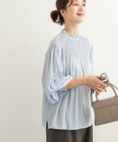 URBAN RESEARCH DOORS / アーバンリサーチ ドアーズ シャツ・ブラウス | ピンタックフリルスタンドカラーブラウス