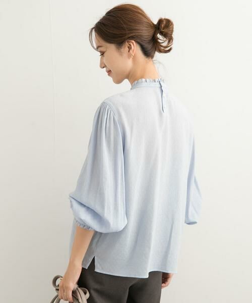 URBAN RESEARCH DOORS / アーバンリサーチ ドアーズ シャツ・ブラウス | ピンタックフリルスタンドカラーブラウス | 詳細6