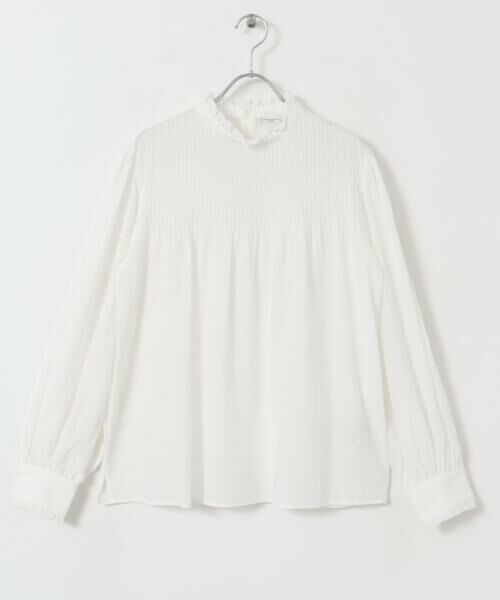 URBAN RESEARCH DOORS / アーバンリサーチ ドアーズ シャツ・ブラウス | ピンタックフリルスタンドカラーブラウス | 詳細23