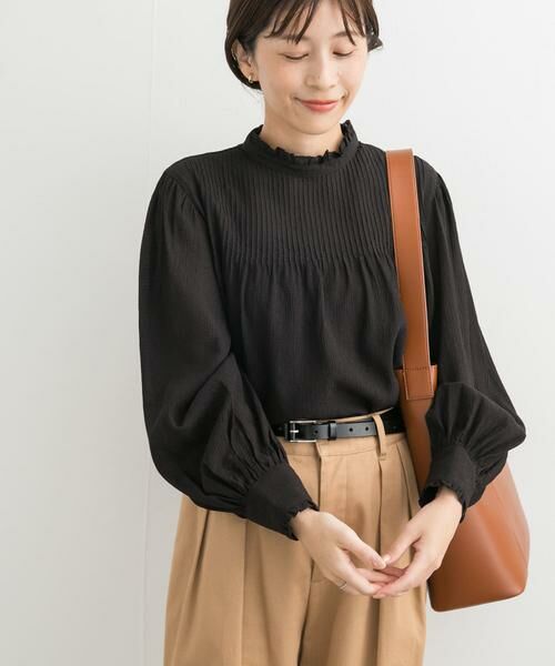 URBAN RESEARCH DOORS / アーバンリサーチ ドアーズ シャツ・ブラウス | ピンタックフリルスタンドカラーブラウス | 詳細25