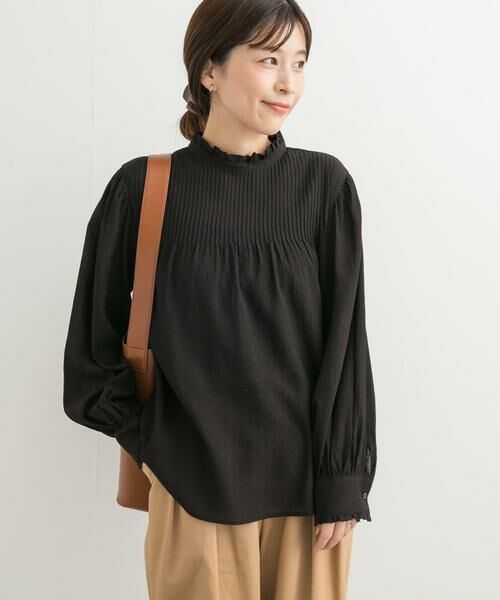 URBAN RESEARCH DOORS / アーバンリサーチ ドアーズ シャツ・ブラウス | ピンタックフリルスタンドカラーブラウス | 詳細26