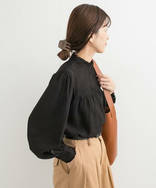URBAN RESEARCH DOORS / アーバンリサーチ ドアーズ シャツ・ブラウス | ピンタックフリルスタンドカラーブラウス | 詳細29