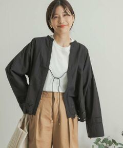 URBAN RESEARCH DOORS / アーバンリサーチ ドアーズ カーディガン・ボレロ | レース刺繍Vネックカーディガン