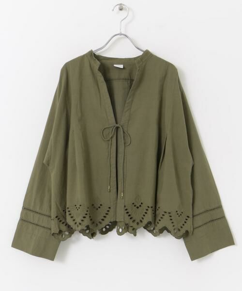 URBAN RESEARCH DOORS / アーバンリサーチ ドアーズ カーディガン・ボレロ | レース刺繍Vネックカーディガン | 詳細14