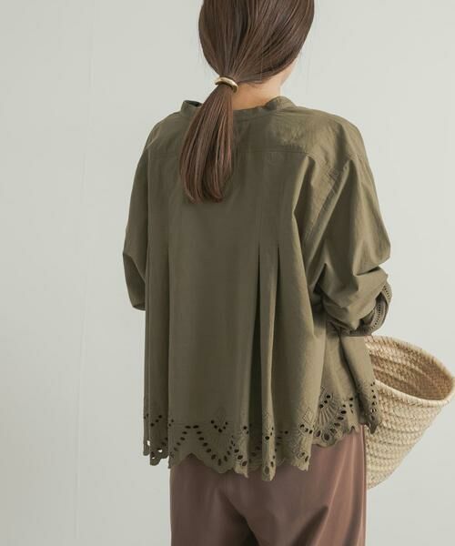 URBAN RESEARCH DOORS / アーバンリサーチ ドアーズ カーディガン・ボレロ | レース刺繍Vネックカーディガン | 詳細5