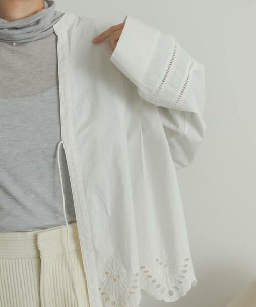 URBAN RESEARCH DOORS / アーバンリサーチ ドアーズ カーディガン・ボレロ | レース刺繍Vネックカーディガン | 詳細30