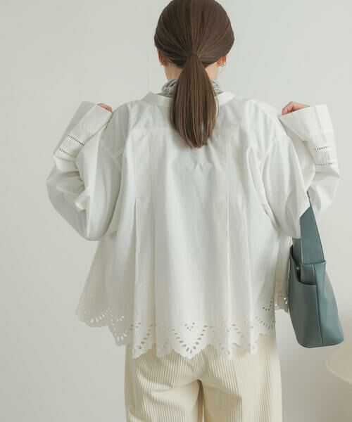 URBAN RESEARCH DOORS / アーバンリサーチ ドアーズ カーディガン・ボレロ | レース刺繍Vネックカーディガン | 詳細23