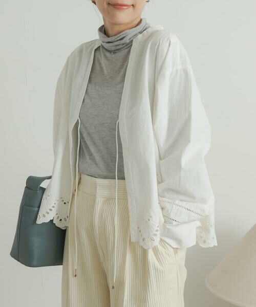 URBAN RESEARCH DOORS / アーバンリサーチ ドアーズ カーディガン・ボレロ | レース刺繍Vネックカーディガン | 詳細27