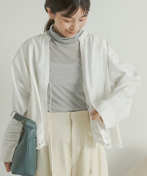 URBAN RESEARCH DOORS / アーバンリサーチ ドアーズ カーディガン・ボレロ | レース刺繍Vネックカーディガン | 詳細28