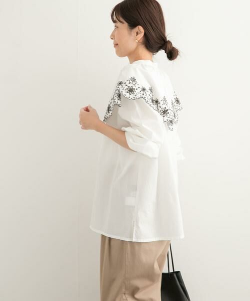 URBAN RESEARCH DOORS / アーバンリサーチ ドアーズ シャツ・ブラウス | レース刺繍ラッフルブラウス | 詳細11