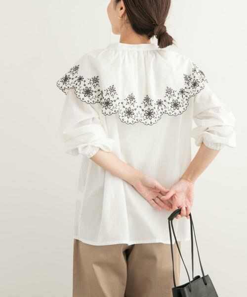 URBAN RESEARCH DOORS / アーバンリサーチ ドアーズ シャツ・ブラウス | レース刺繍ラッフルブラウス | 詳細12