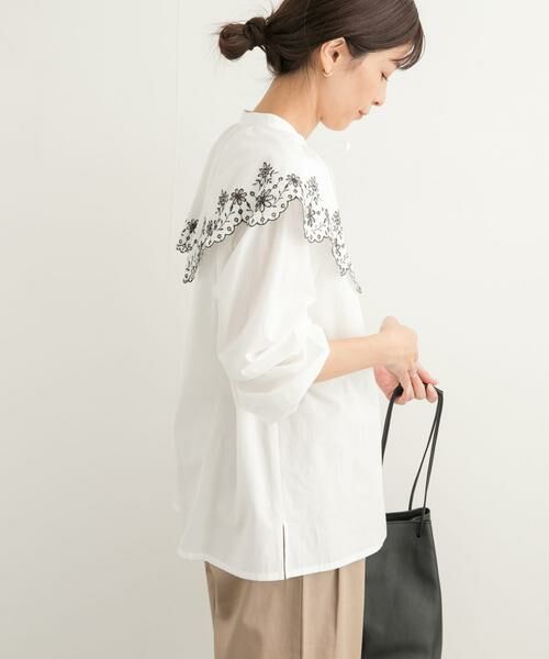 URBAN RESEARCH DOORS / アーバンリサーチ ドアーズ シャツ・ブラウス | レース刺繍ラッフルブラウス | 詳細13