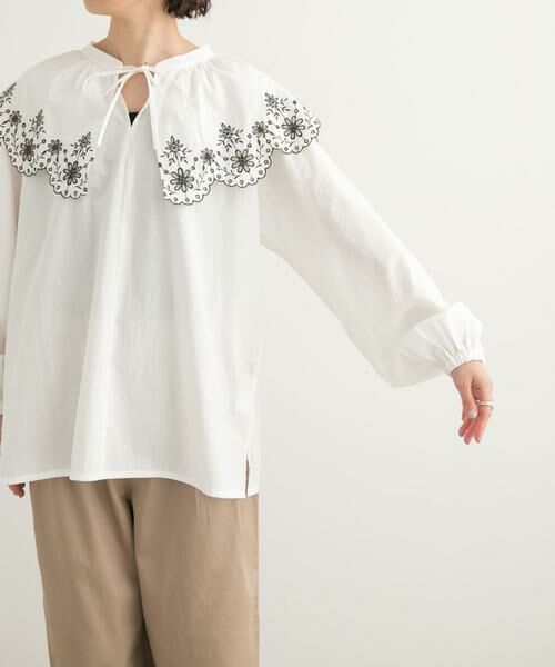 URBAN RESEARCH DOORS / アーバンリサーチ ドアーズ シャツ・ブラウス | レース刺繍ラッフルブラウス | 詳細14