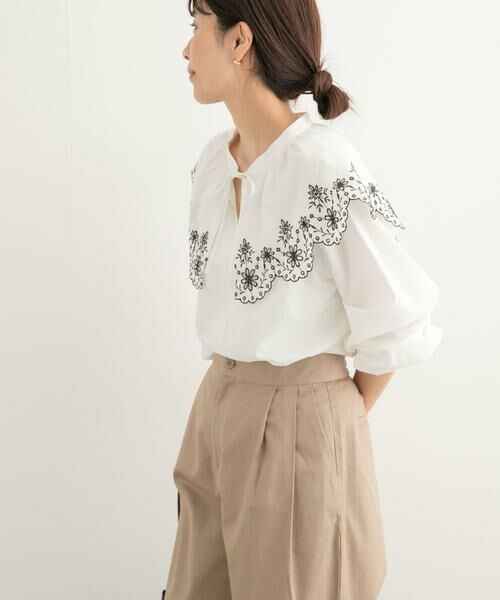 URBAN RESEARCH DOORS / アーバンリサーチ ドアーズ シャツ・ブラウス | レース刺繍ラッフルブラウス | 詳細6