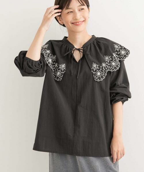 URBAN RESEARCH DOORS / アーバンリサーチ ドアーズ シャツ・ブラウス | レース刺繍ラッフルブラウス | 詳細27