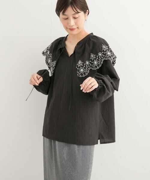 URBAN RESEARCH DOORS / アーバンリサーチ ドアーズ シャツ・ブラウス | レース刺繍ラッフルブラウス | 詳細29