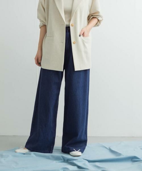 URBAN RESEARCH DOORS / アーバンリサーチ ドアーズ デニムパンツ | Denim Tuck Wide Pants | 詳細1