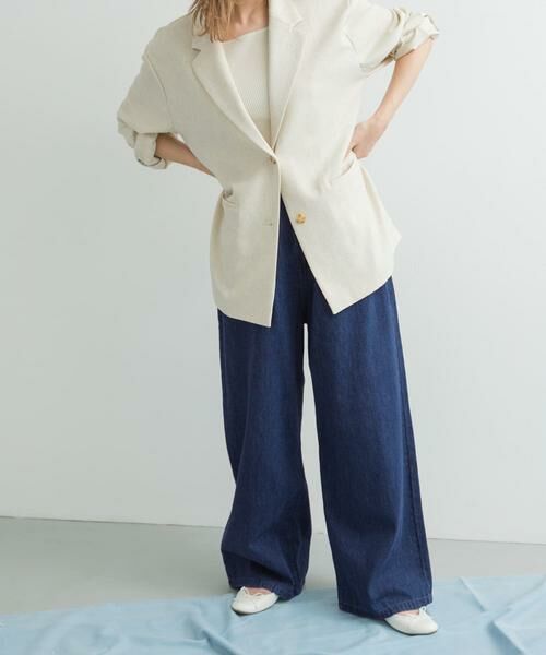 URBAN RESEARCH DOORS / アーバンリサーチ ドアーズ デニムパンツ | Denim Tuck Wide Pants | 詳細11