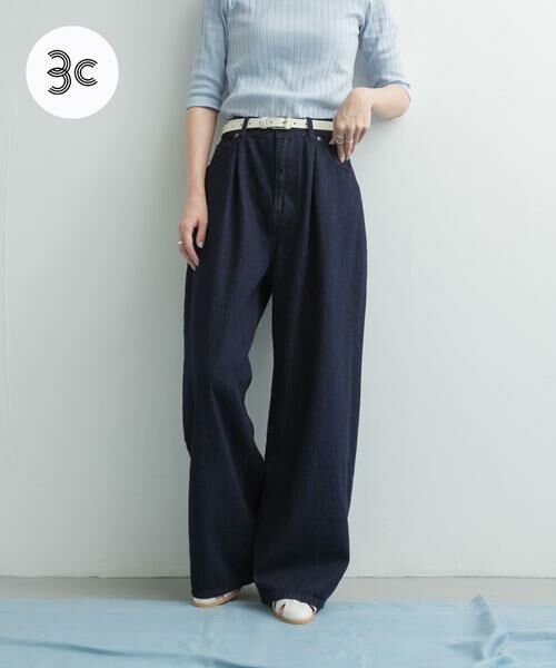 URBAN RESEARCH DOORS/アーバンリサーチ ドアーズ Denim Tuck Wide Pants ワンウォッシュ M URBAN RESEARCH DOORS/アーバンリサーチ ドアーズ Denim Tuck Wide Pants ワンウォッシュ M