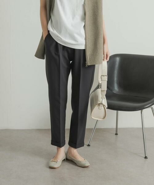 URBAN RESEARCH DOORS / アーバンリサーチ ドアーズ その他パンツ | ストレッチテーパードイージーパンツ(ネイビー)