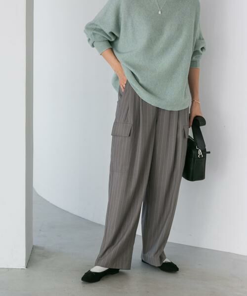 URBAN RESEARCH DOORS / アーバンリサーチ ドアーズ その他パンツ | ピンストライプカーゴパンツ(グレー)