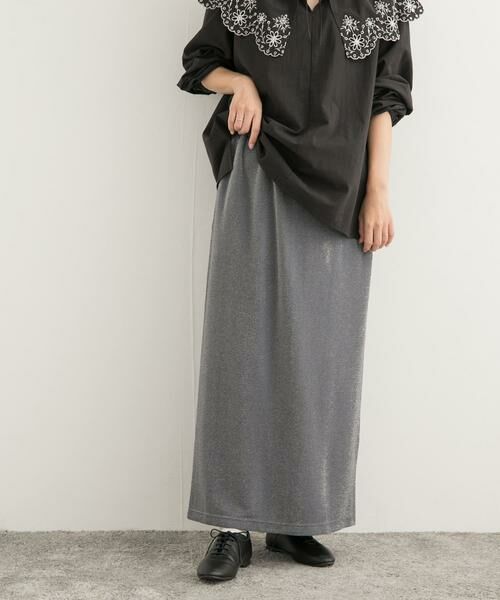URBAN RESEARCH DOORS / アーバンリサーチ ドアーズ スカート | ラメカットストレートスカート | 詳細10