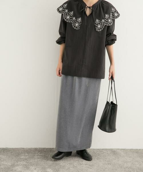 URBAN RESEARCH DOORS / アーバンリサーチ ドアーズ スカート | ラメカットストレートスカート | 詳細12