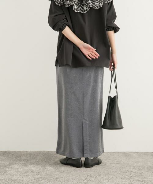 URBAN RESEARCH DOORS / アーバンリサーチ ドアーズ スカート | ラメカットストレートスカート | 詳細14