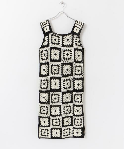 URBAN RESEARCH DOORS / アーバンリサーチ ドアーズ ワンピース | パッチワーククロシェニットワンピース | 詳細14