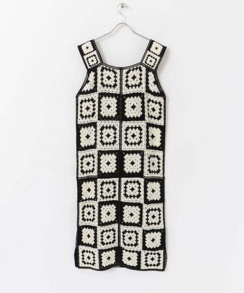 URBAN RESEARCH DOORS / アーバンリサーチ ドアーズ ワンピース | パッチワーククロシェニットワンピース | 詳細17
