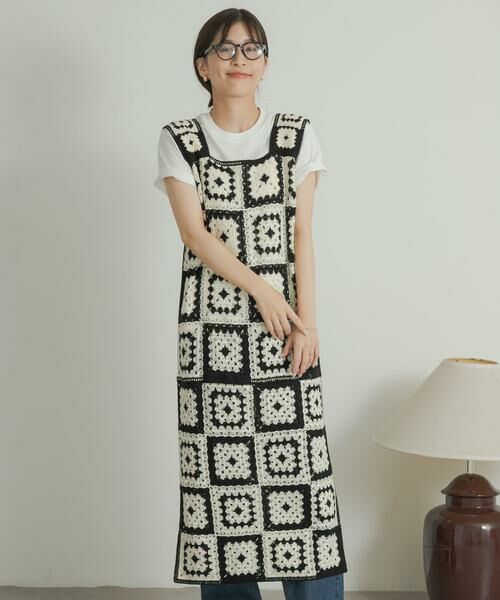 URBAN RESEARCH DOORS / アーバンリサーチ ドアーズ ワンピース | パッチワーククロシェニットワンピース | 詳細5