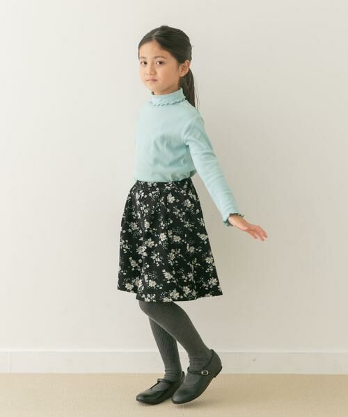 URBAN RESEARCH DOORS / アーバンリサーチ ドアーズ トップス | メローフリルリブタートルネックTシャツ(KIDS) | 詳細8