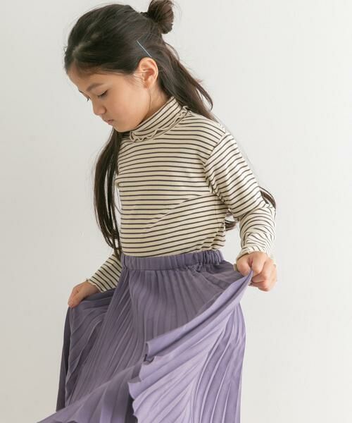 URBAN RESEARCH DOORS / アーバンリサーチ ドアーズ トップス | ボーダーフリルリブタートルネック(KIDS) | 詳細1