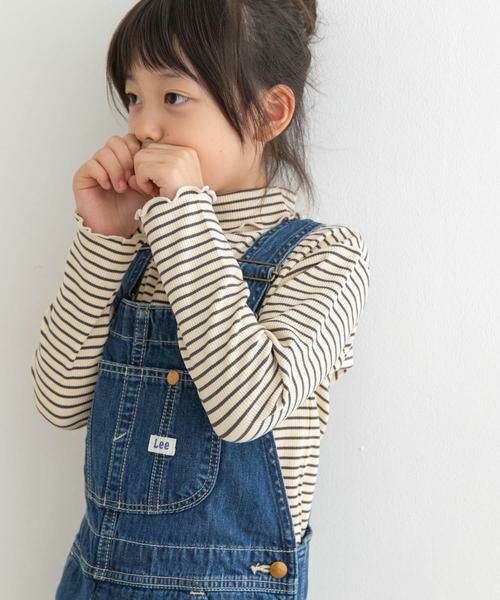 URBAN RESEARCH DOORS / アーバンリサーチ ドアーズ トップス | ボーダーフリルリブタートルネック(KIDS) | 詳細4