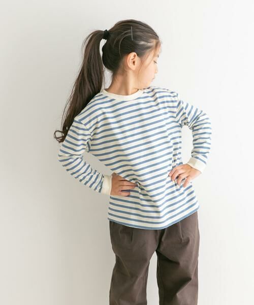 URBAN RESEARCH DOORS / アーバンリサーチ ドアーズ トップス | ボーダーワイドロングTシャツ(KIDS) | 詳細3