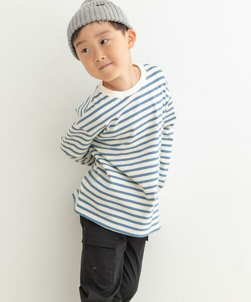 URBAN RESEARCH DOORS / アーバンリサーチ ドアーズ トップス | ボーダーワイドロングTシャツ(KIDS) | 詳細4