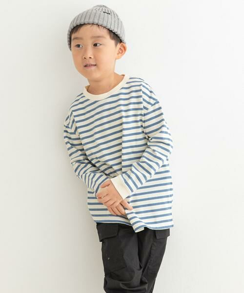 URBAN RESEARCH DOORS / アーバンリサーチ ドアーズ トップス | ボーダーワイドロングTシャツ(KIDS) | 詳細5