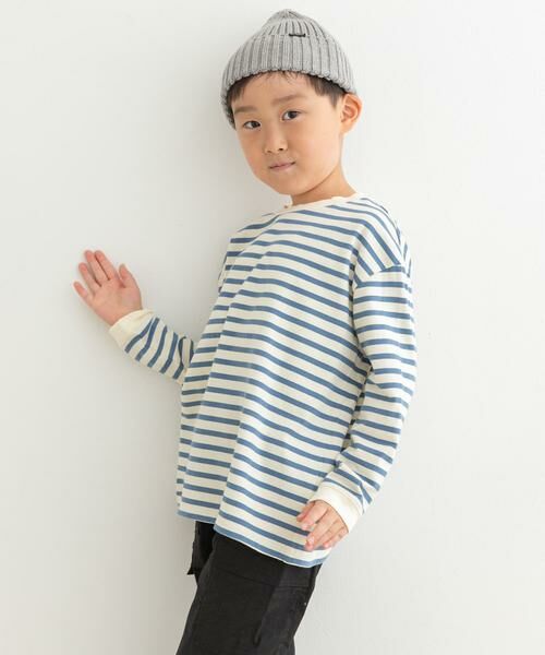 URBAN RESEARCH DOORS / アーバンリサーチ ドアーズ トップス | ボーダーワイドロングTシャツ(KIDS) | 詳細6