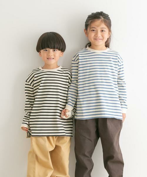 URBAN RESEARCH DOORS / アーバンリサーチ ドアーズ トップス | ボーダーワイドロングTシャツ(KIDS) | 詳細25