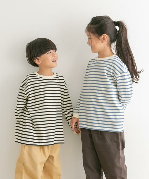 URBAN RESEARCH DOORS / アーバンリサーチ ドアーズ トップス | ボーダーワイドロングTシャツ(KIDS) | 詳細26
