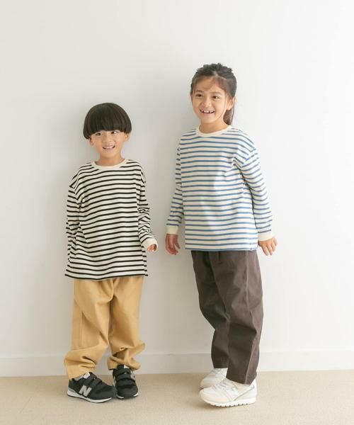 URBAN RESEARCH DOORS / アーバンリサーチ ドアーズ トップス | ボーダーワイドロングTシャツ(KIDS) | 詳細28