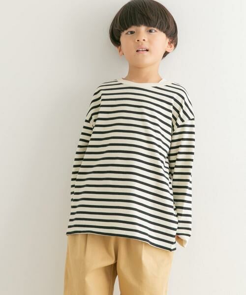 URBAN RESEARCH DOORS / アーバンリサーチ ドアーズ トップス | ボーダーワイドロングTシャツ(KIDS) | 詳細15