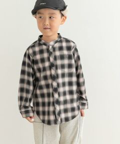 URBAN RESEARCH DOORS / アーバンリサーチ ドアーズ トップス | 『親子リンク』バンドカラーチェックシャツ(KIDS)