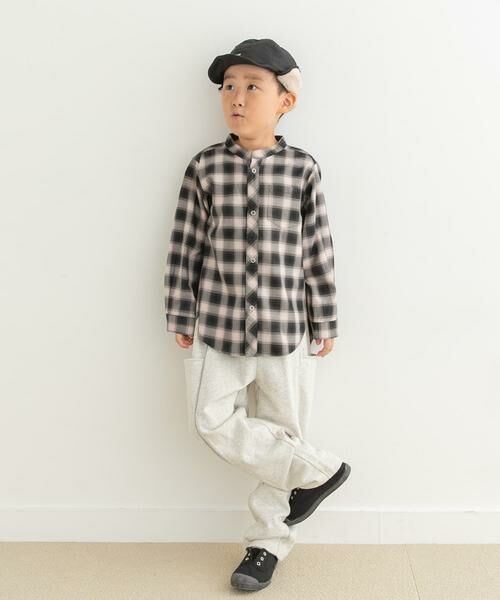 URBAN RESEARCH DOORS / アーバンリサーチ ドアーズ トップス | 『親子リンク』バンドカラーチェックシャツ(KIDS) | 詳細25