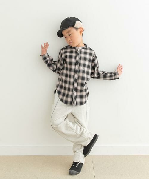 URBAN RESEARCH DOORS / アーバンリサーチ ドアーズ トップス | 『親子リンク』バンドカラーチェックシャツ(KIDS) | 詳細28