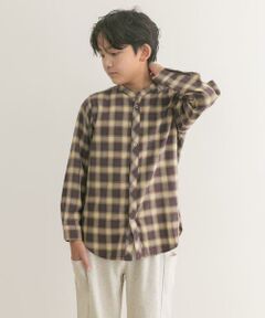 URBAN RESEARCH DOORS / アーバンリサーチ ドアーズ トップス | 『親子リンク』バンドカラーチェックシャツ(KIDS)