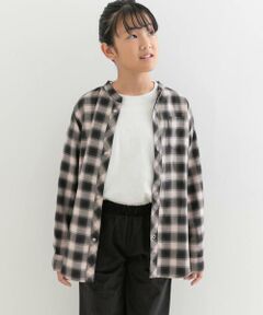 URBAN RESEARCH DOORS / アーバンリサーチ ドアーズ トップス | 『親子リンク』バンドカラーチェックシャツ(KIDS)