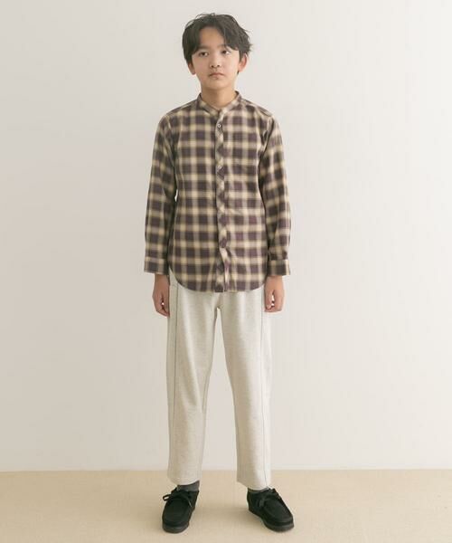 URBAN RESEARCH DOORS / アーバンリサーチ ドアーズ トップス | 『親子リンク』バンドカラーチェックシャツ(KIDS) | 詳細4