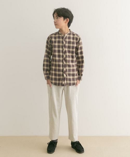 URBAN RESEARCH DOORS / アーバンリサーチ ドアーズ トップス | 『親子リンク』バンドカラーチェックシャツ(KIDS) | 詳細6