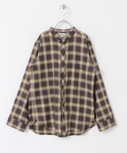 URBAN RESEARCH DOORS / アーバンリサーチ ドアーズ トップス | 『親子リンク』バンドカラーチェックシャツ(KIDS) | 詳細8